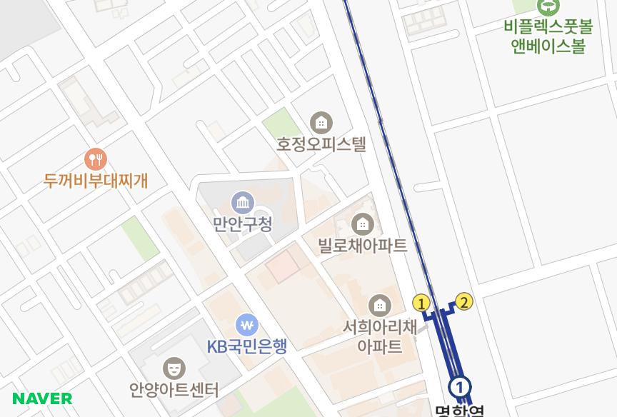 경기도 안양시 만안구 안양동 거성타워 위치·실거래 시세 지도