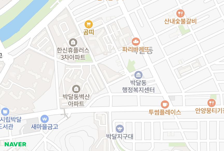 경기도 안양시 만안구 박달동 박달적성5차 위치·실거래 시세 지도