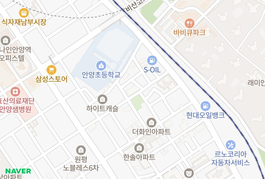 경기도 안양시 만안구 안양동 아이원팰리스 위치·실거래 시세 지도