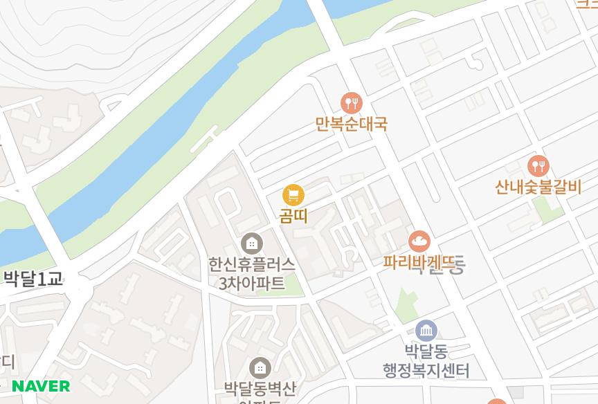 경기도 안양시 만안구 박달동 대흥 위치·실거래 시세 지도