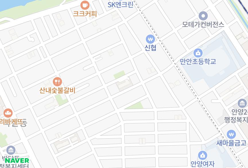 경기도 안양시 만안구 안양동 공원 위치·실거래 시세 지도