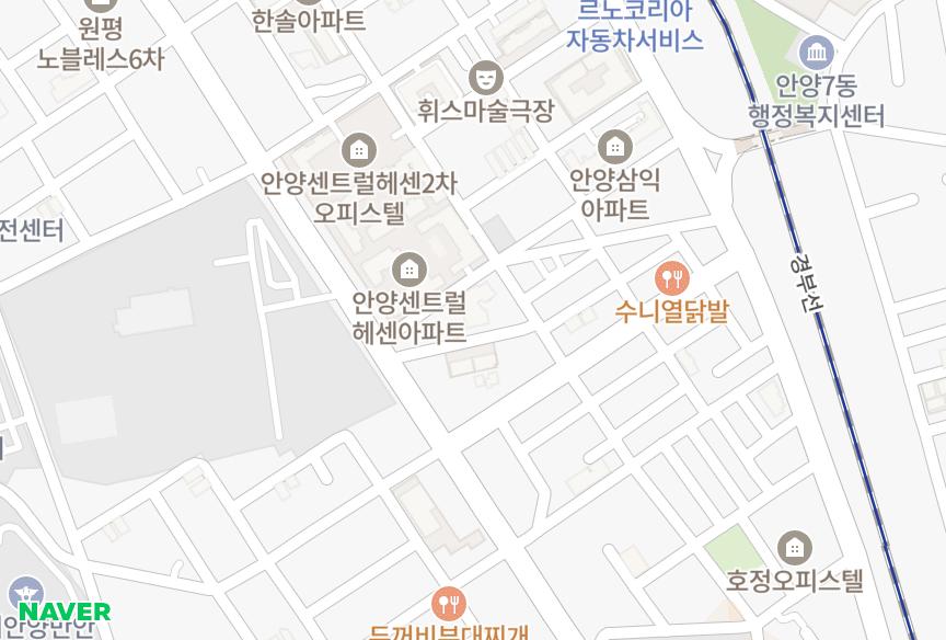 경기도 안양시 만안구 안양동 신라아파트(441-7번지) 위치·실거래 시세 지도