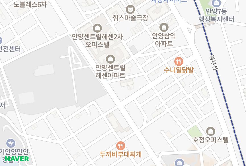 경기도 안양시 만안구 안양동 미도 위치·실거래 시세 지도