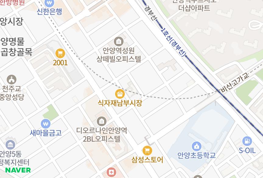 경기도 안양시 만안구 안양동 루미에르 위치·실거래 시세 지도