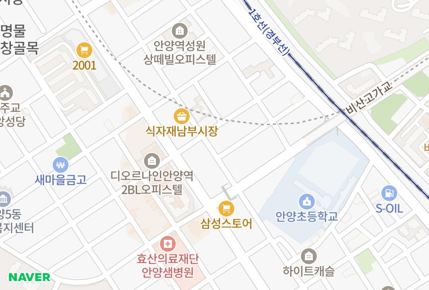 경기도 안양시 만안구 안양동 위너스빌 위치·실거래 시세 지도