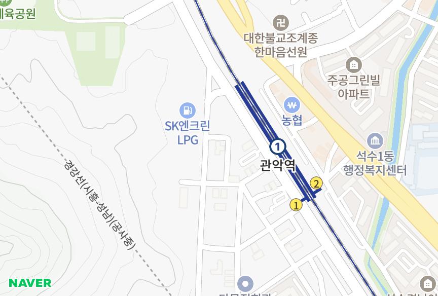 경기도 안양시 만안구 석수동 개성하이뷰 위치·실거래 시세 지도