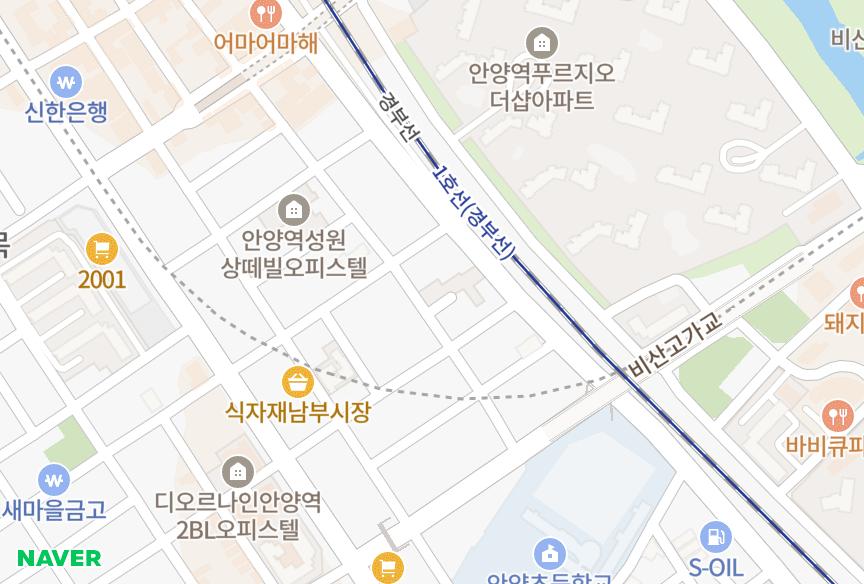 경기도 안양시 만안구 안양동 원평노블레스(A,B) 위치·실거래 시세 지도