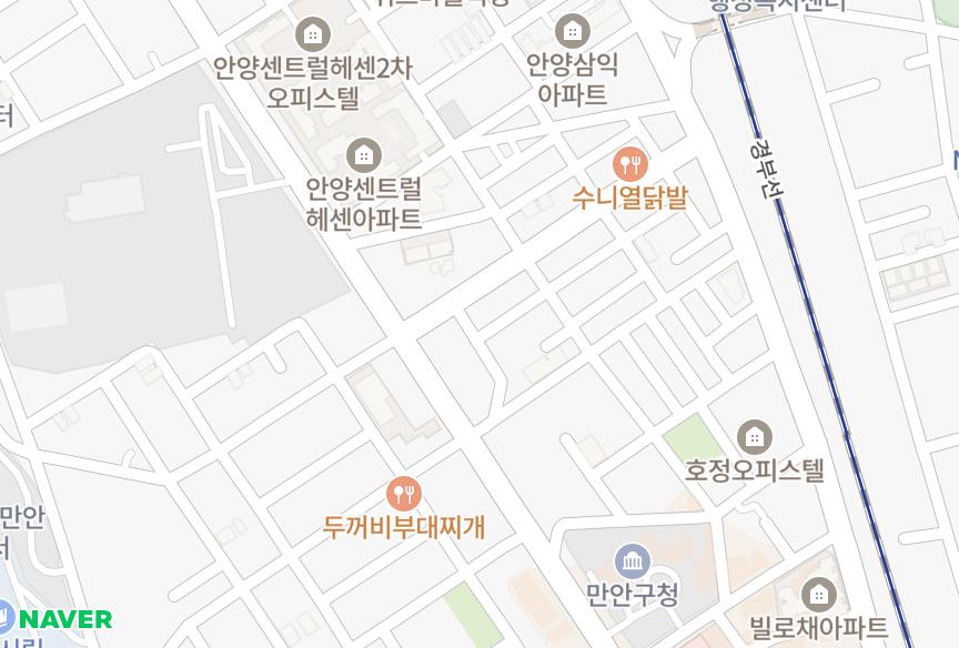 경기도 안양시 만안구 안양동 일승빌라 위치·실거래 시세 지도