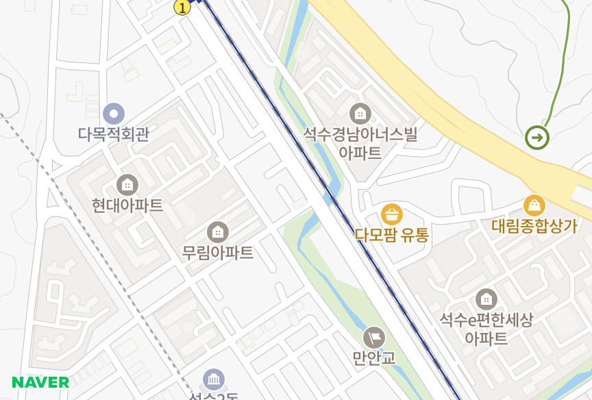 경기도 안양시 만안구 석수동 신흥 위치·실거래 시세 지도