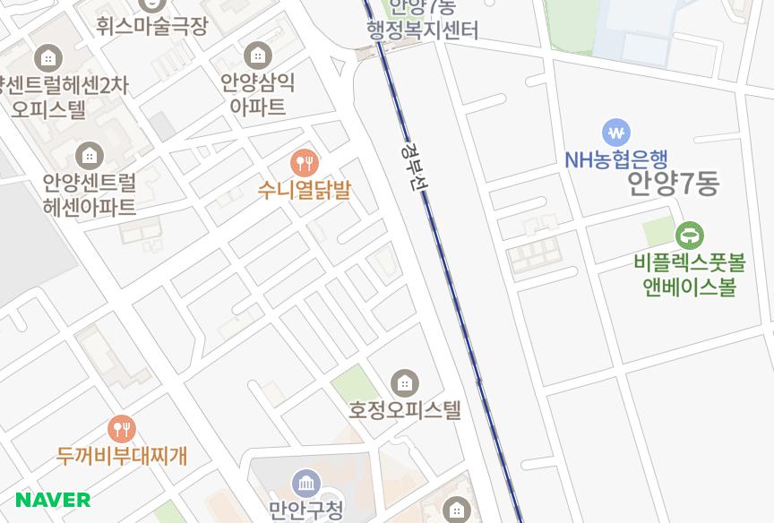 경기도 안양시 만안구 안양동 갤럭시뷰 위치·실거래 시세 지도