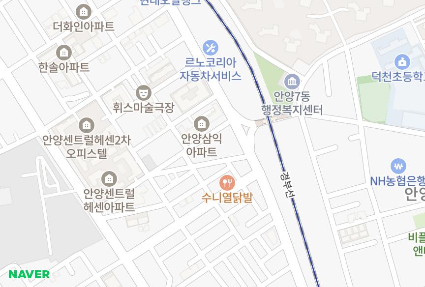 경기도 안양시 만안구 안양동 시대맨션3차 위치·실거래 시세 지도