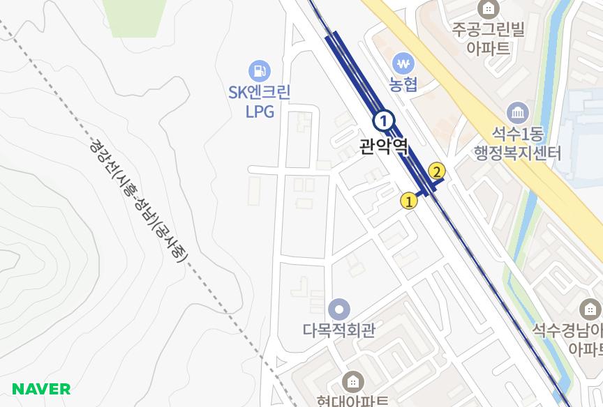 경기도 안양시 만안구 석수동 일우 위치·실거래 시세 지도