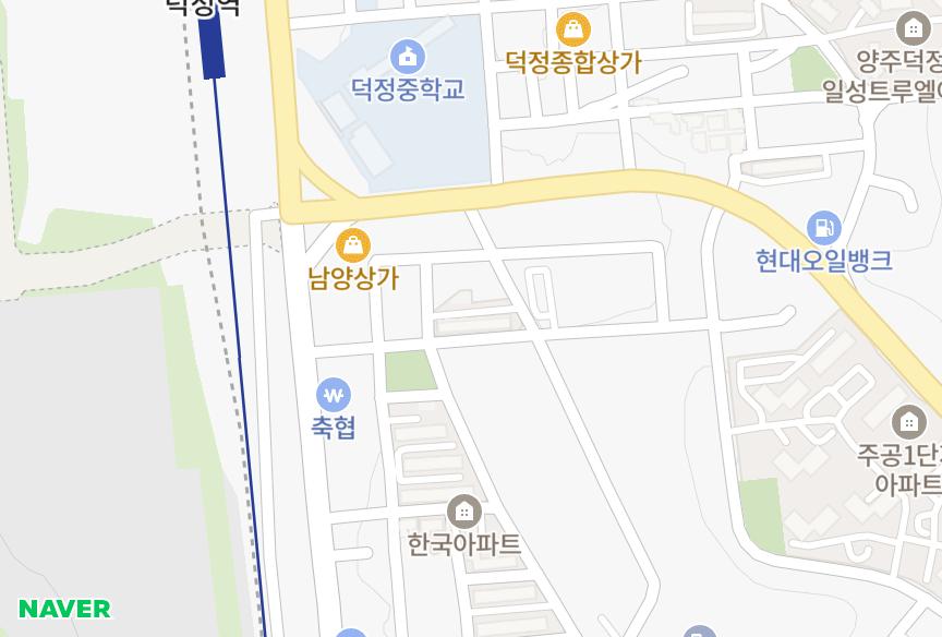 경기도 양주시 덕정동 한국 위치·실거래 시세 지도