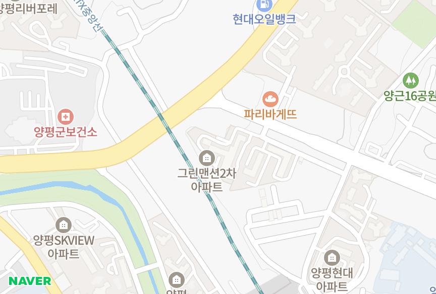 경기도 양평군 양평읍 양근리 그린맨션2차 위치·실거래 시세 지도
