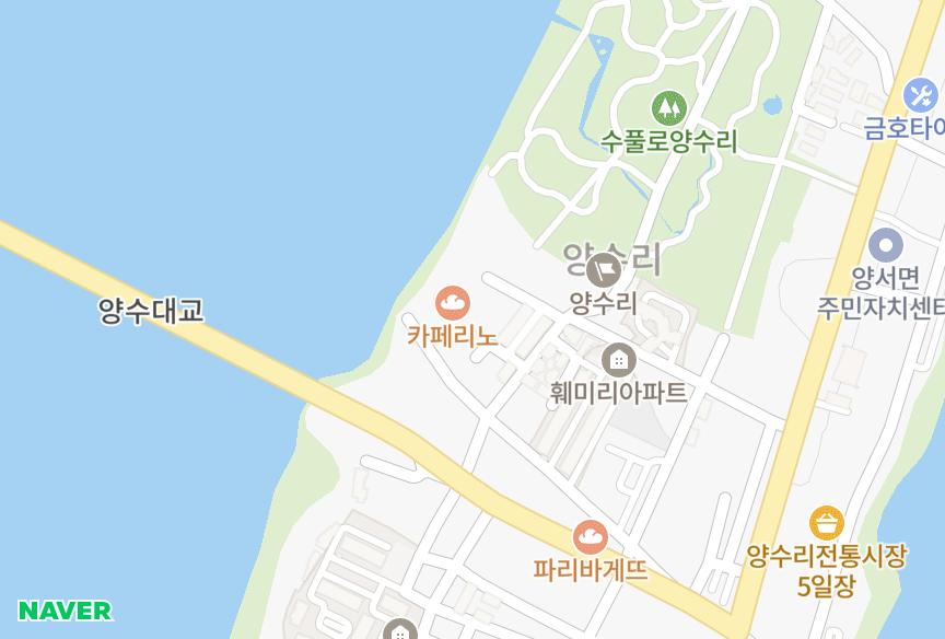 경기도 양평군 양서면 양수리 더블유캐슬 위치·실거래 시세 지도