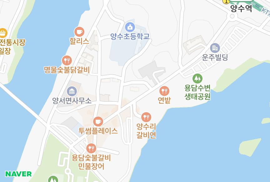 경기도 양평군 양서면 용담리 양수역에델바움 위치·실거래 시세 지도