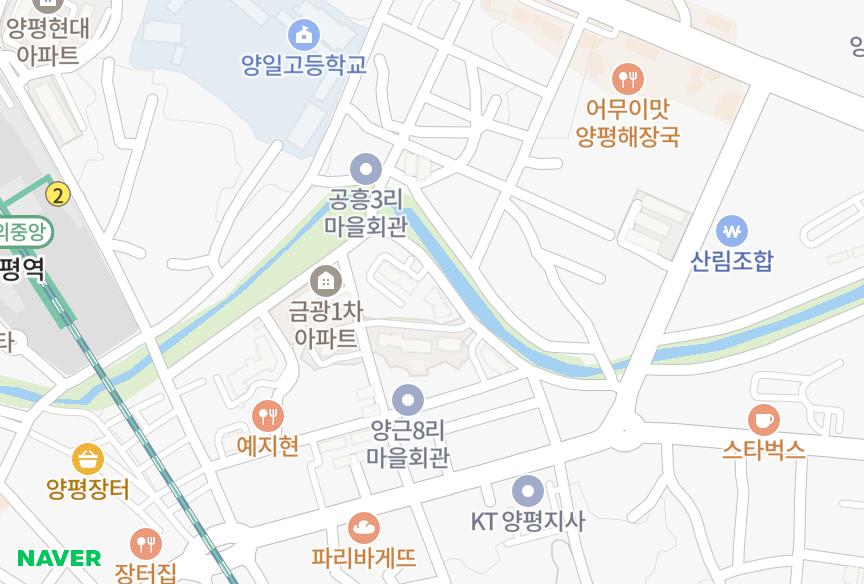 경기도 양평군 양평읍 양근리 원석비바체 위치·실거래 시세 지도
