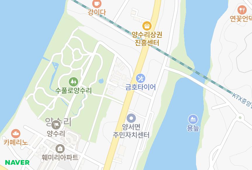 경기도 양평군 양서면 양수리 성은아파트B동 위치·실거래 시세 지도