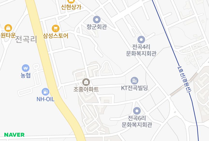 경기도 연천군 전곡읍 전곡리 유명 위치·실거래 시세 지도