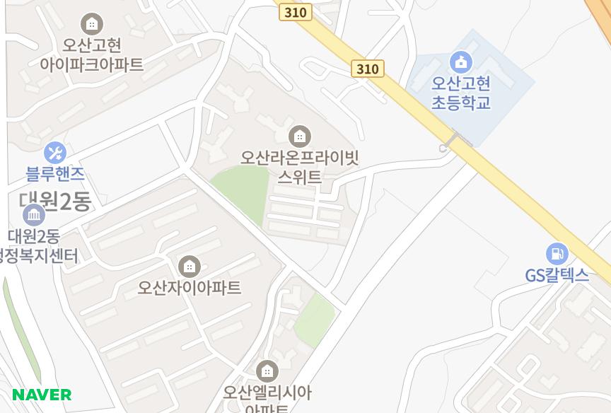 경기도 오산시 청호동 LG 위치·실거래 시세 지도