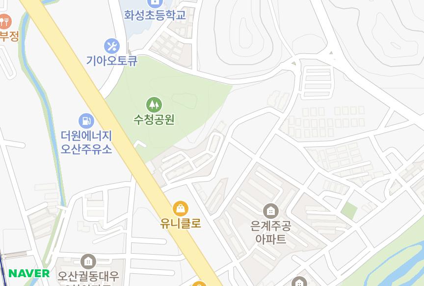 경기도 오산시 은계동 영산그린맨션 위치·실거래 시세 지도