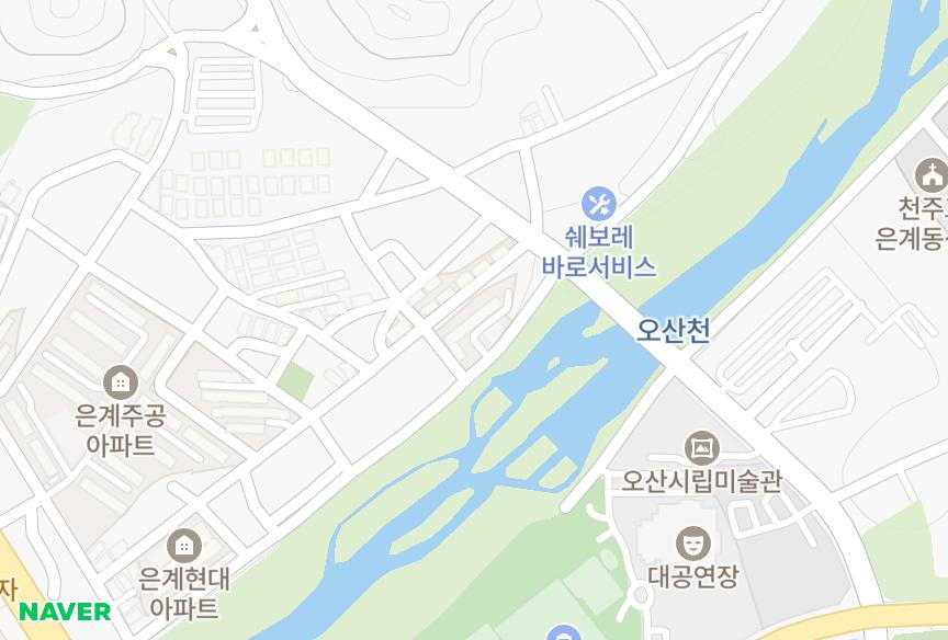 경기도 오산시 은계동 현대1차 위치·실거래 시세 지도