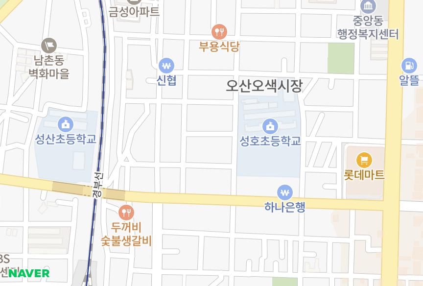 경기도 오산시 오산동 헬리오스빌 위치·실거래 시세 지도
