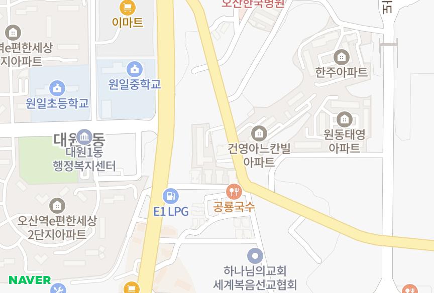 경기도 오산시 원동 가림 위치·실거래 시세 지도