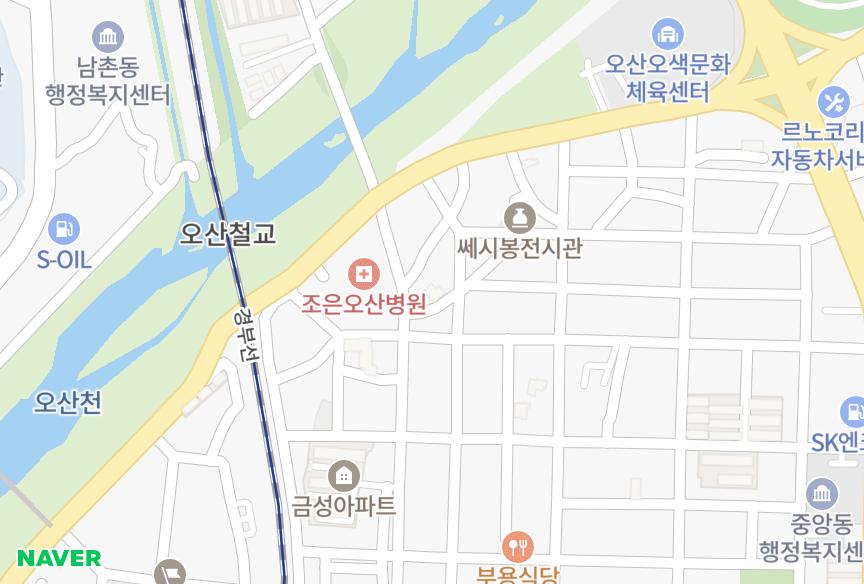 경기도 오산시 오산동 휴-스토리 위치·실거래 시세 지도