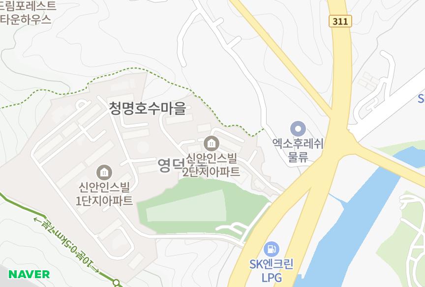 경기도 용인시 기흥구 하갈동 청명호수마을신안인스빌2단지 위치·실거래 시세 지도