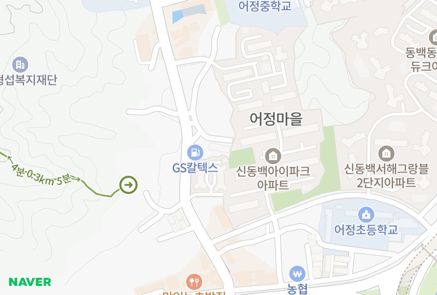 경기도 용인시 기흥구 중동 동백광명샤인빌 위치·실거래 시세 지도