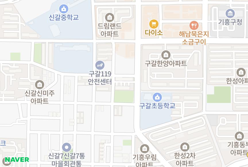 경기도 용인시 기흥구 구갈동 신성 위치·실거래 시세 지도