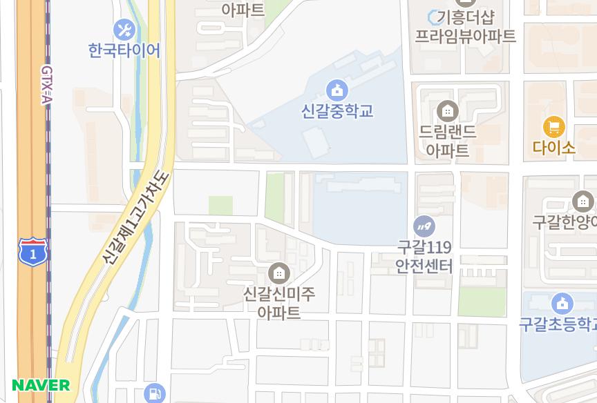 경기도 용인시 기흥구 신갈동 동오 위치·실거래 시세 지도