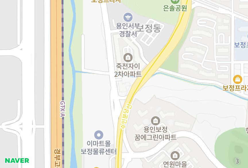 경기도 용인시 기흥구 보정동 죽전일성트루엘 위치·실거래 시세 지도