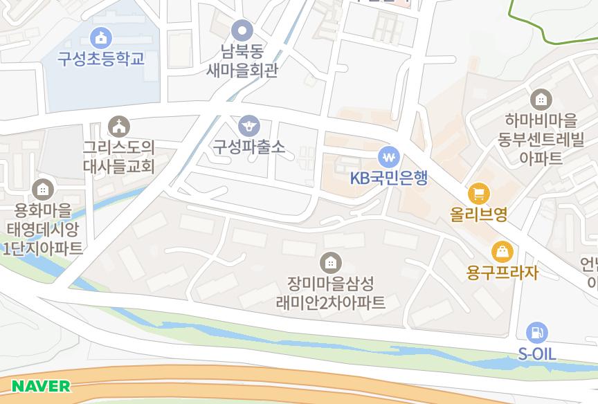 경기도 용인시 기흥구 언남동 더시티 위치·실거래 시세 지도