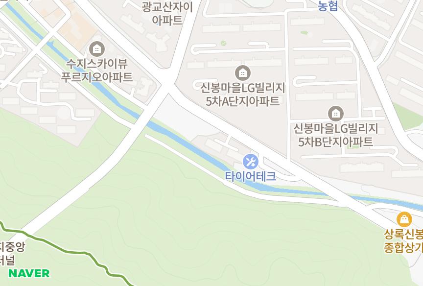 경기도 용인시 수지구 신봉동 수지신봉현대빌라트 위치·실거래 시세 지도