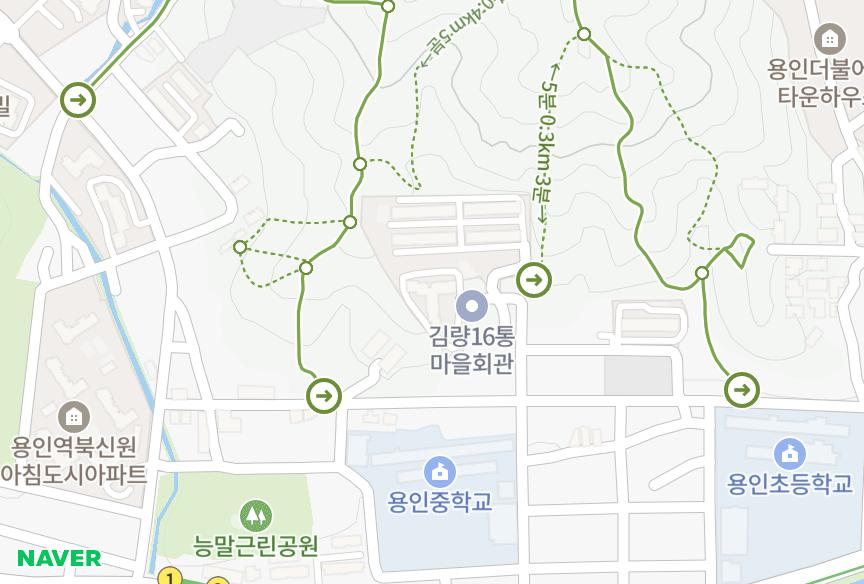 경기도 용인시 처인구 김량장동 그린힐 위치·실거래 시세 지도
