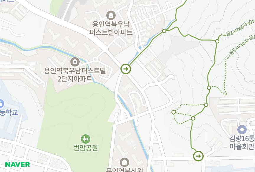 경기도 용인시 처인구 역북동 역북한우리2차 위치·실거래 시세 지도