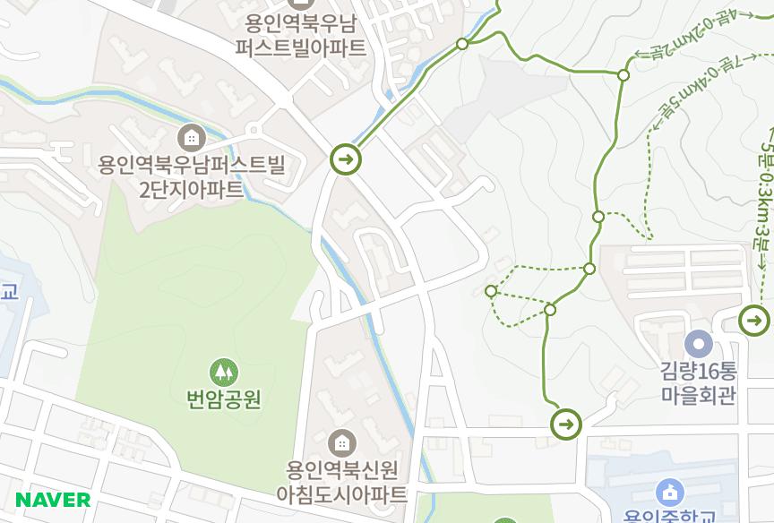 경기도 용인시 처인구 역북동 역북한우리1차 위치·실거래 시세 지도