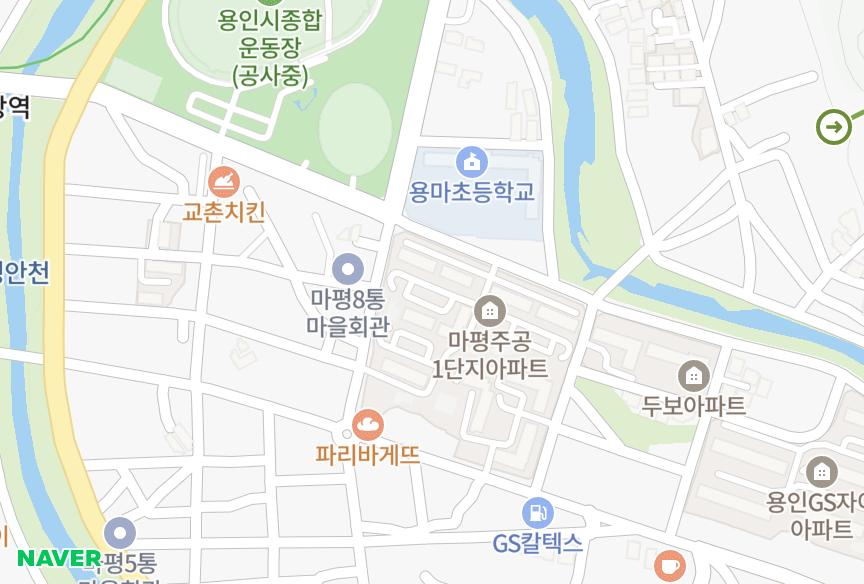 경기도 용인시 처인구 역북동 주공 위치·실거래 시세 지도