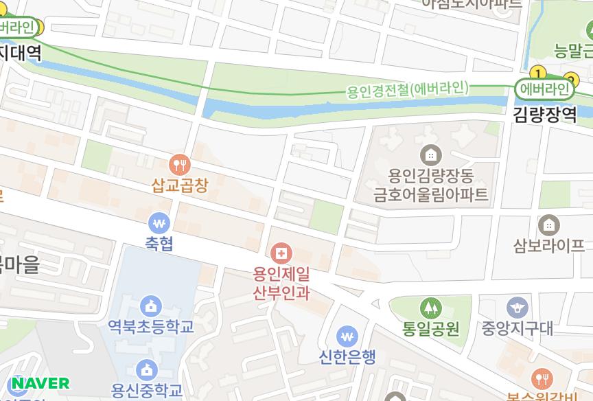 경기도 용인시 처인구 김량장동 대연 위치·실거래 시세 지도