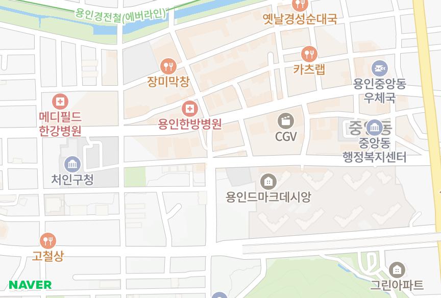 경기도 용인시 처인구 김량장동 창성빌리지 위치·실거래 시세 지도