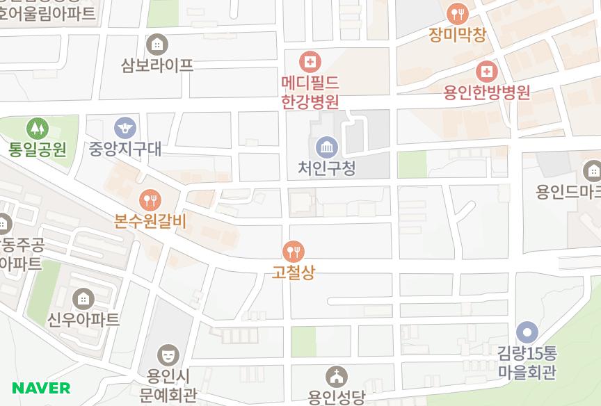 경기도 용인시 처인구 김량장동 조양 위치·실거래 시세 지도