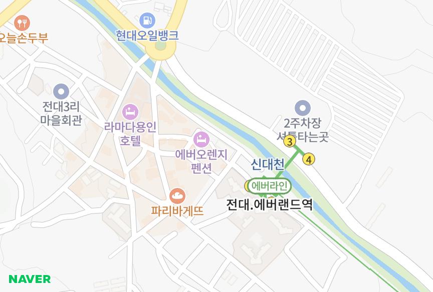 경기도 용인시 처인구 포곡읍 전대리 장미 위치·실거래 시세 지도