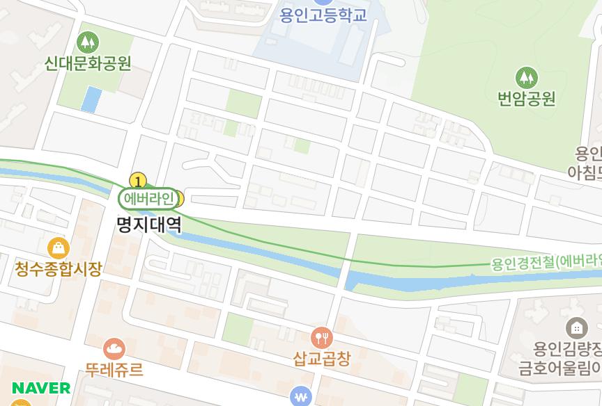 경기도 용인시 처인구 역북동 조양맨션 위치·실거래 시세 지도