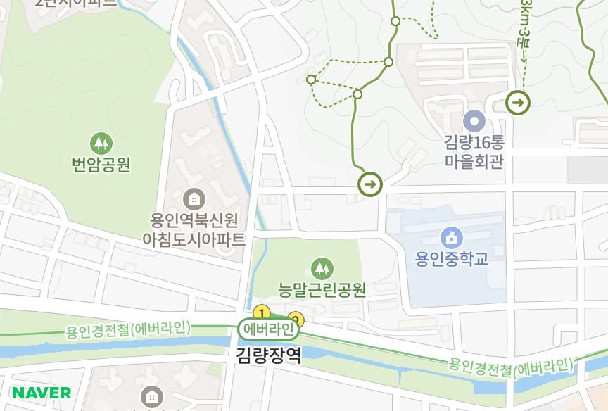 경기도 용인시 처인구 역북동 동산6차 위치·실거래 시세 지도
