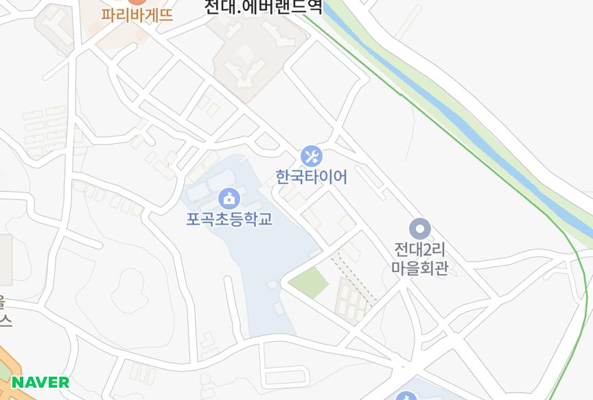 경기도 용인시 처인구 포곡읍 전대리 동화 위치·실거래 시세 지도