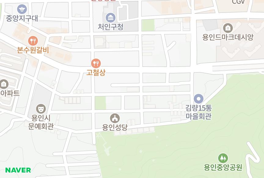 경기도 용인시 처인구 김량장동 유장 위치·실거래 시세 지도