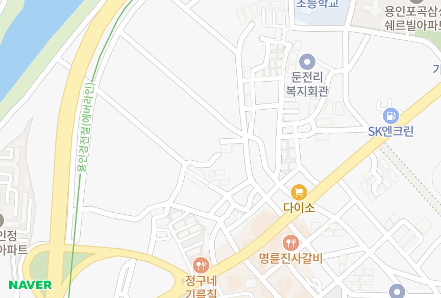 경기도 용인시 처인구 포곡읍 둔전리 목화 위치·실거래 시세 지도