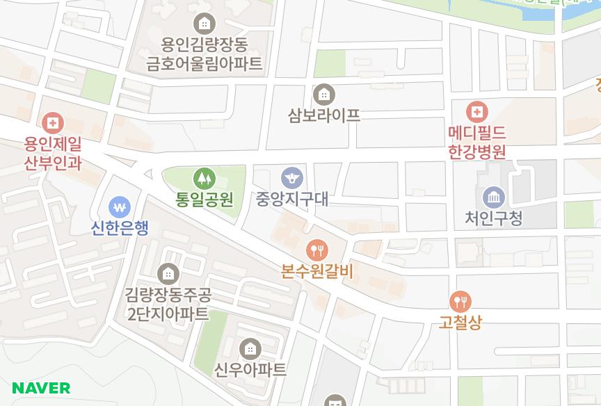 경기도 용인시 처인구 김량장동 김량장진흥5차 위치·실거래 시세 지도